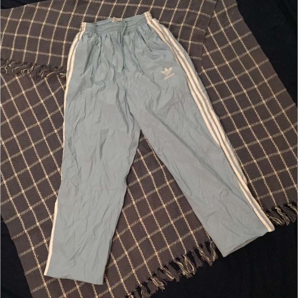adidas Pants & Jumpsuits Adidas Windbreaker Light Blue Adjustable